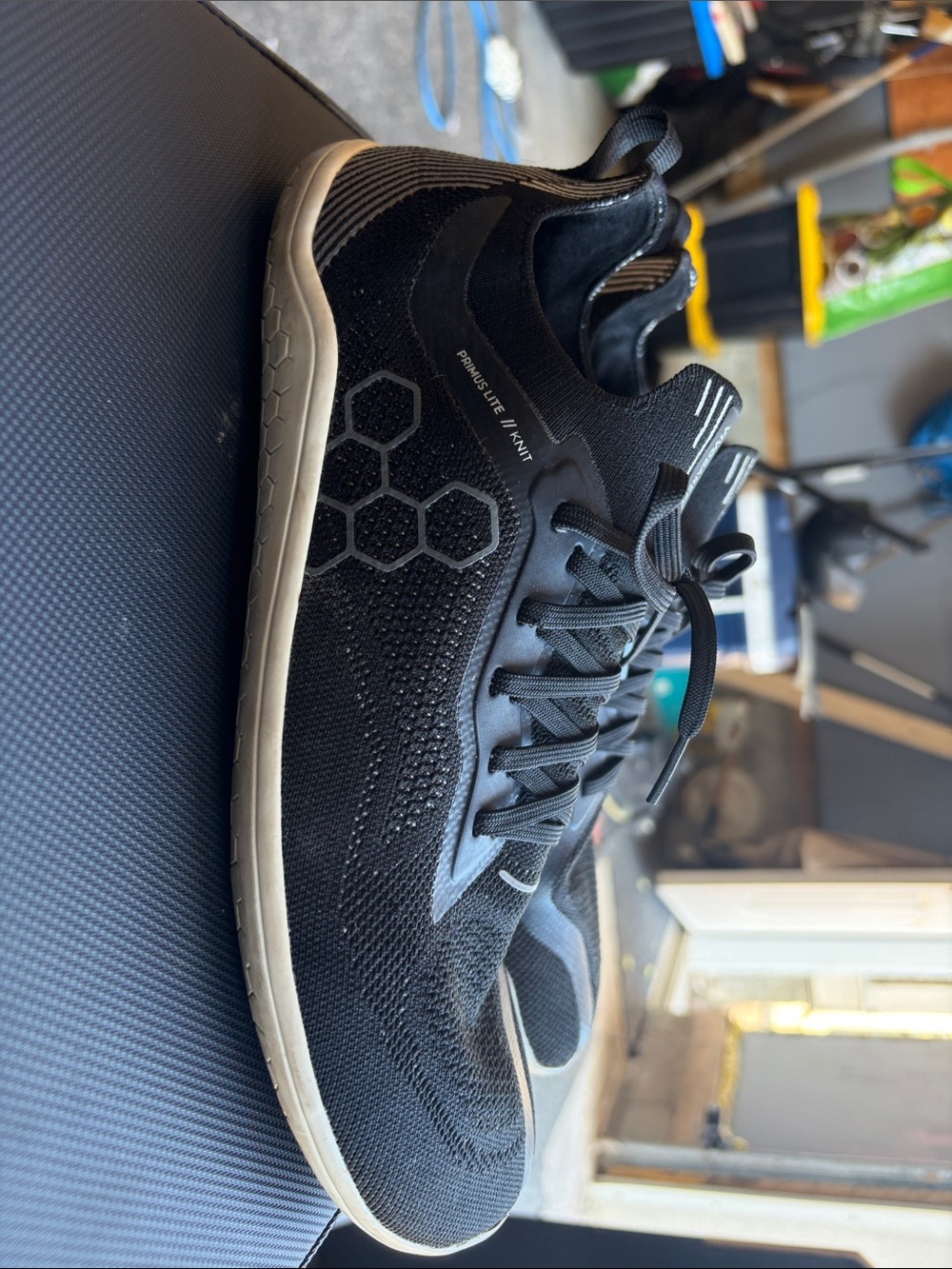 Men's Vivo Barefoot Black Knit Athletic Sneakers
